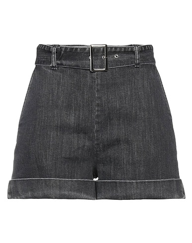 CHRISTIAN PELLIZZARI Denim shorts Charcoal 98% Cotton, 2% Elastane