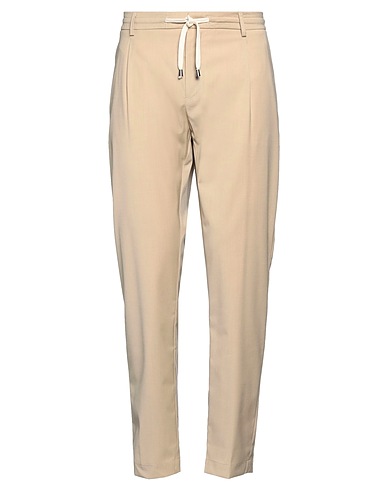 YAN SIMMON Casual trouser Beige 68% Polyester, 20% Viscose, 10% Wool, 2% Elastane