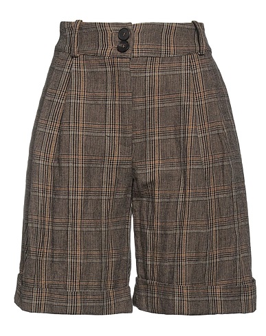 TENDRESSES Shorts & Bermuda Khaki 38% Lana, 35% Lino, 17% Viscosa, 10% Poliammide