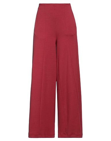 ROSÉ A POIS Casual trouser Brick red 77% Polyester, 20% Viscose, 3% Elastane