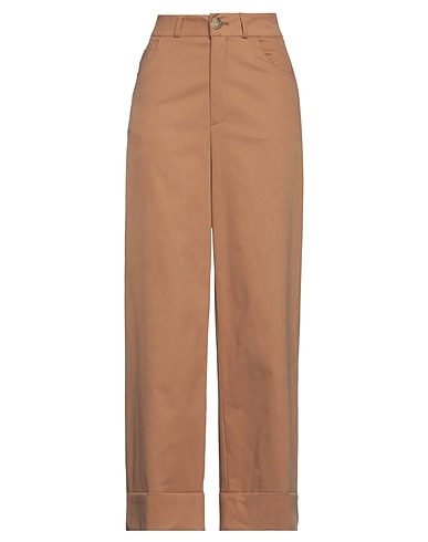 ROSÉ A POIS Casual trouser Camel 97% Cotton, 3% Elastane