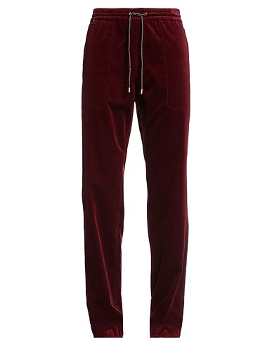 AGNONA Casual pants Burgundy 100% Cotton, Viscose, Polyester, Brass