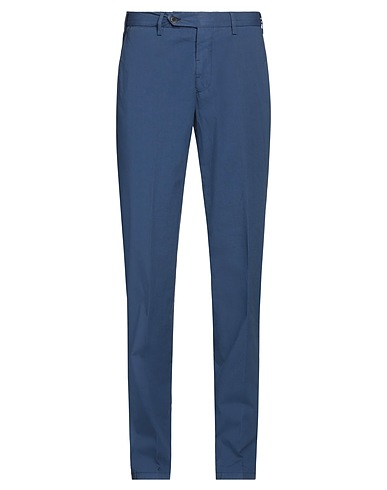 LARDINI Casual pants Navy 97% Cotton, 3% Elastane