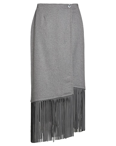 AGNONA Maxi Skirts Grey 100% Cashmere