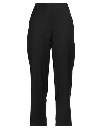 SOUVENIR Casual trouser Black 64% Polyester, 33% Rayon, 3% Elastane