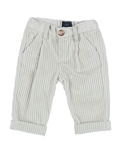 FAY Pantalone Grigio chiaro 100% Cotone, Pelle