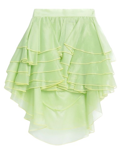 ROCCOBAROCCO Mini skirt Light green 100% Silk