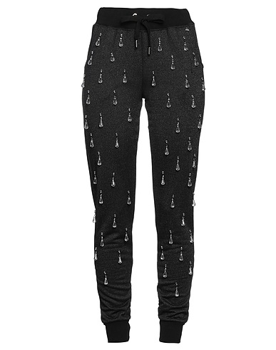 MET JEANS Casual trouser Black 95% Cotton, 5% Elastane