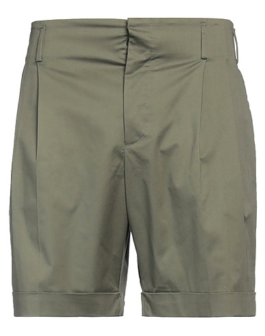 BRIAN DALES Shorts & Bermuda Military green 97% Cotton, 3% Elastane