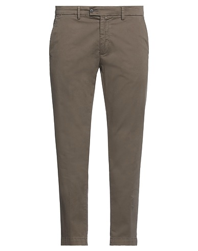 BRO SHIP Casual trouser Military green 98% Cotton, 2% Elastane