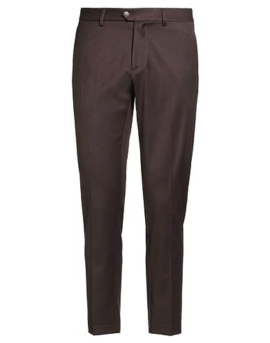 BONHEUR Casual trouser Dark brown 63% Polyester, 34% Viscose, 3% Elastane