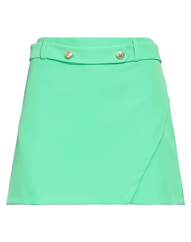 VICOLO Mini skirt Green 88% Polyester, 12% Elastane