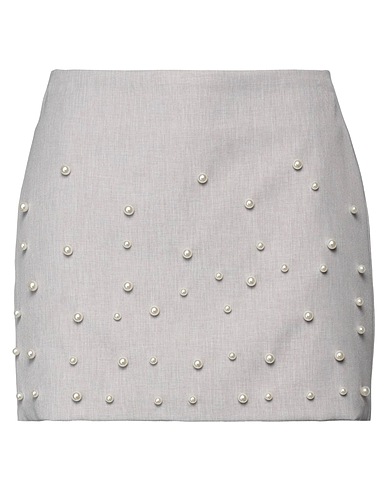 VICOLO Mini skirt Grey 62% Acetate, 38% Viscose