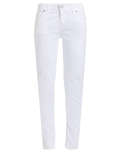 EXTE Casual trouser White 97% Cotton, 3% Elastane