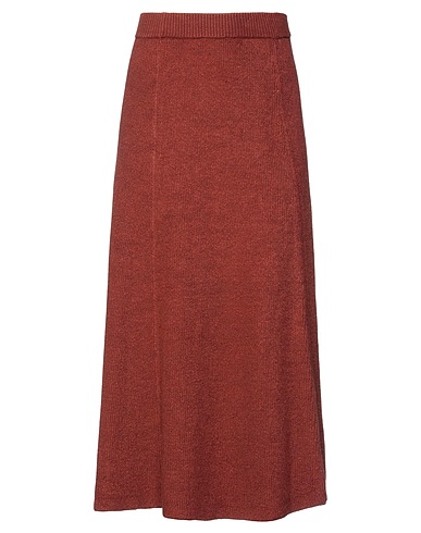 JOSEPH Midi skirt Rust 96% Linen, 3% Polyamide, 1% Elastane