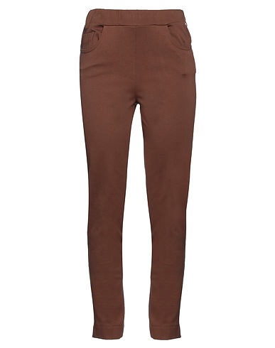 EXTE Casual trouser Brown 70% Viscose, 27% Polyamide, 3% Elastane