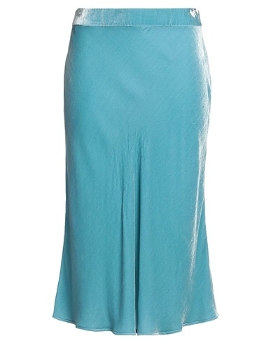 BOUTIQUE MOSCHINO Midi skirt Sky blue 82% Viscose, 18% Silk