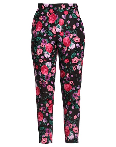 ELISABETTA FRANCHI Casual trouser Black 96% Polyester, 4% Elastane