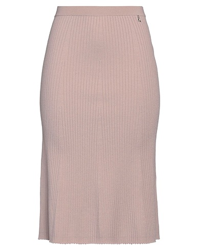PATRIZIA PEPE Midi skirt Beige 81% Wool, 17% Polyamide, 2% Elastane