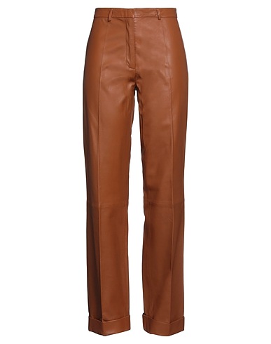 FEDERICA TOSI Pantalone Cuoio 100% Pelle