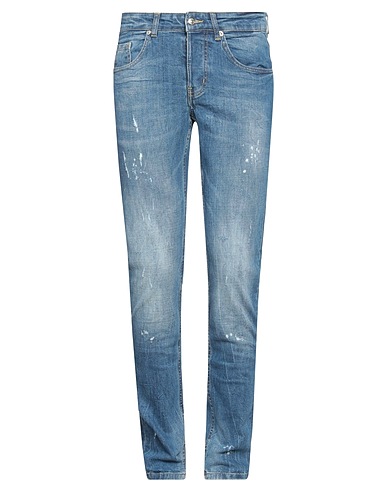 SINAPSI TECNOLOGIE Denim trousers Blue 99% Cotton, 1% Elastane