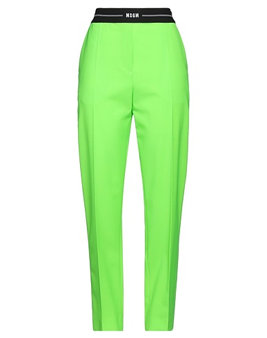 MSGM Casual pants Light green 96% Virgin Wool, 4% Elastane