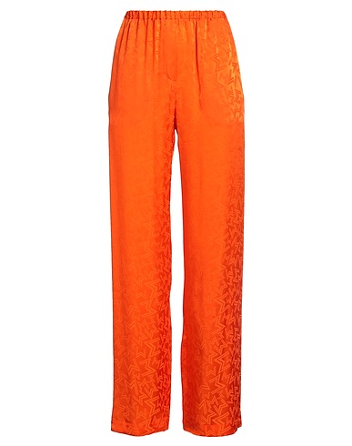 MSGM Casual trouser Orange 78% Acetate, 22% Silk