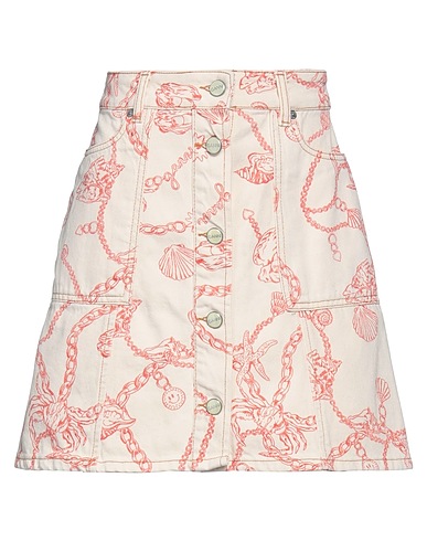 GANNI Mini skirt Beige 100% Organic cotton