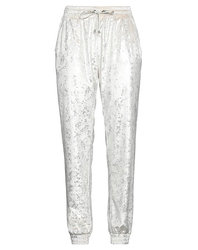 PINKO C-CLIQUE Casual pants Ivory 95% Polyester, 5% Elastane