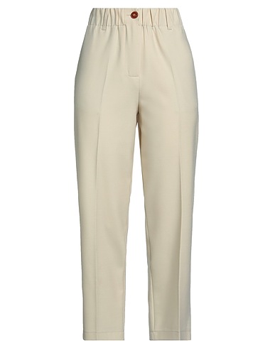 ALYSI Casual trouser Beige 53% Polyester, 43% Virgin Wool, 4% Elastane