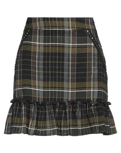 GAëLLE Paris Mini skirt Dark green 30% Cotton, 30% Viscose, 26% Polyester, 14% Wool