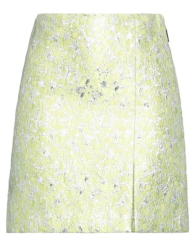 MSGM Mini skirt Pastel yellow 33% Polyester, 27% Cotton, 26% Polyamide, 14% Metallic fiber