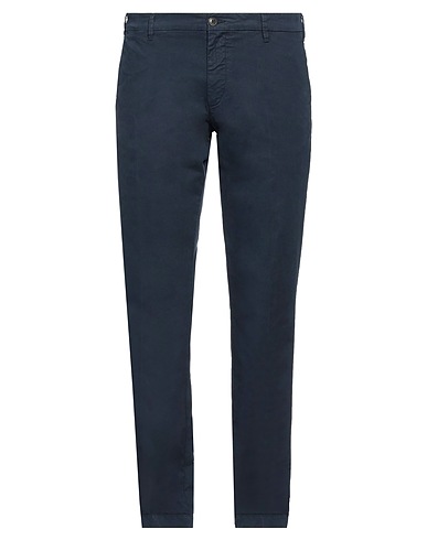 40WEFT Casual trouser Navy blue 98% Cotton, 2% Elastane