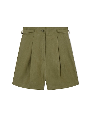 COS Shorts & Bermuda Military green 78% Lycra®, 22% Linen