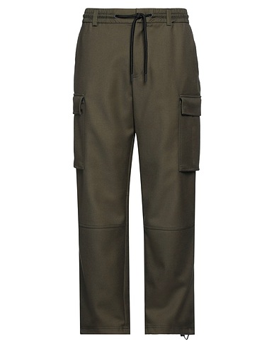 MONCLER GRENOBLE Cargo Military green 100% Virgin Wool, Polyamide
