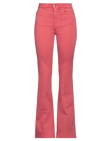 SOLOTRE Denim trousers Salmon pink 92% Cotton, 6% Elastomultiester, 2% Elastane