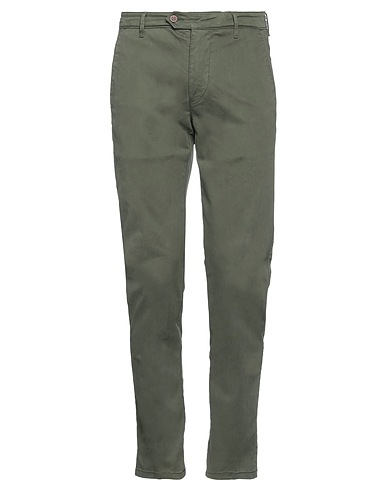 0/ZERO CONSTRUCTION Casual trouser Military green 97% Cotton, 3% Elastane