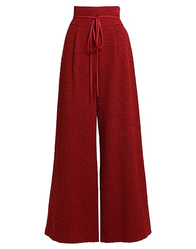 ROSIE ASSOULIN Casual trouser Red 42% Virgin Wool, 24% Polyester, 19% Acrylic, 15% Alpaca wool