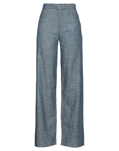 PINKO UNIQUENESS Casual trouser Blue 78% Cotton, 22% Linen
