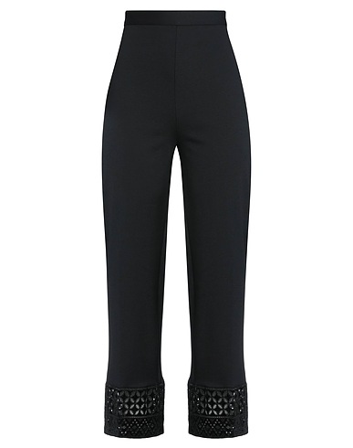 TWINSET Casual trouser Black 66% Viscose, 30% Polyamide, 4% Elastane