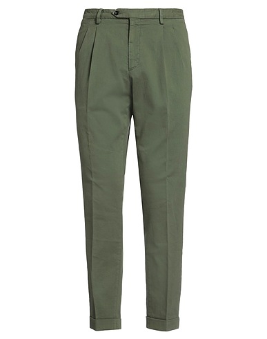 DRUMOHR Chinos Verde chiaro 99% Cotone, 1% Elastan