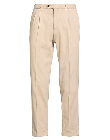 DRUMOHR Casual pants BEIGE 99% Cotton, 1% Elastane