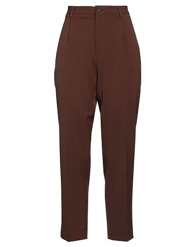 THE GIGI Casual trouser Brown 53% Polyester, 43% Virgin Wool, 4% Elastane