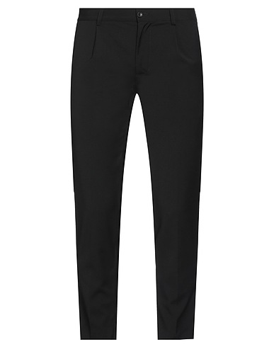 DANIELE ALESSANDRINI HOMME Casual pants Black 69% Polyester, 29% Viscose, 2% Elastane