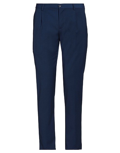 DANIELE ALESSANDRINI HOMME Casual trouser Navy blue 69% Polyester, 29% Viscose, 2% Elastane
