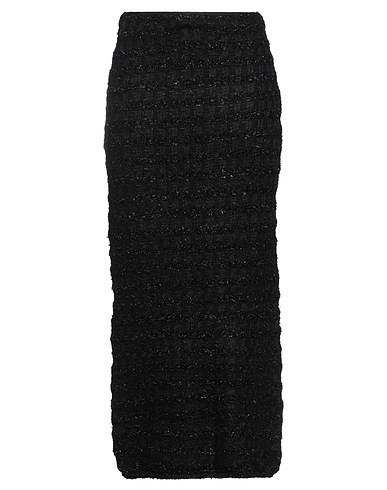 BALENCIAGA Langer Rock Schwarz 50% Wolle, 25% Polyamid, 16% Baumwolle, 8% Viskose, 1% Polyester