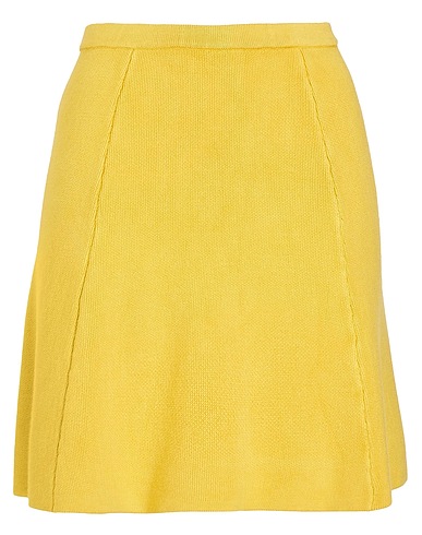 8 by YOOX Mini skirt VISCOSE BLEND KNIT MINI SKIRT
 Yellow 96% Viscose, 4% Polyester