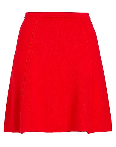 8 by YOOX Minigonna VISCOSE BLEND KNIT MINI SKIRT
 Rosso 96% Viscosa, 4% Poliestere
