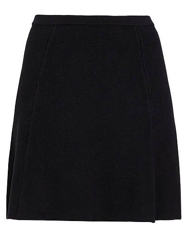 8 by YOOX Mini skirt VISCOSE BLEND KNIT MINI SKIRT
 Black 96% Viscose, 4% Polyester