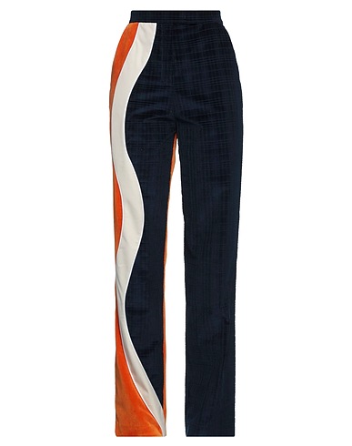 AHLUWALIA Casual trouser Midnight blue 98% Cotton, 2% Elastane